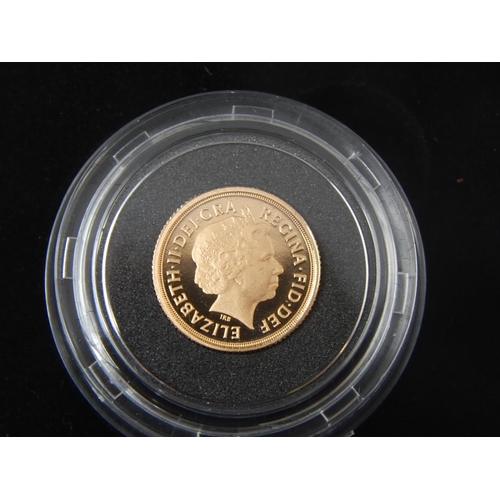 5 - 2009 Gold Proof Quarter Sovereign practically as struck in original box with COA