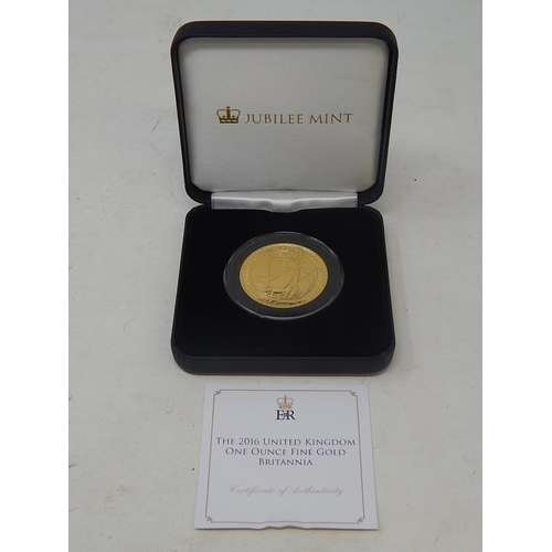 6 - 2016  Gold Britannia brilliant uncirculated cased