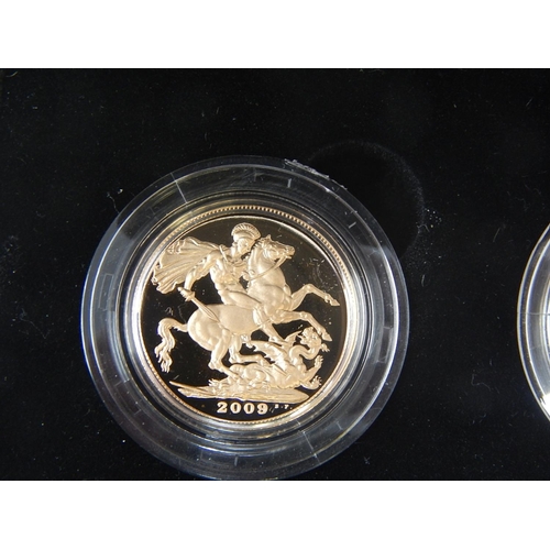 7 - 2009 Gold Proof Sovereign and Half Sovereign practically as struck in original box with COA