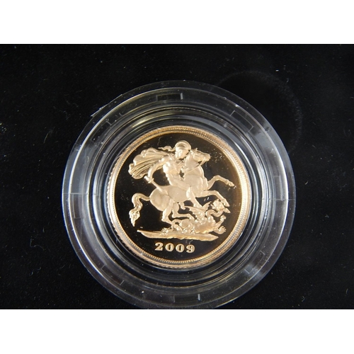 7 - 2009 Gold Proof Sovereign and Half Sovereign practically as struck in original box with COA