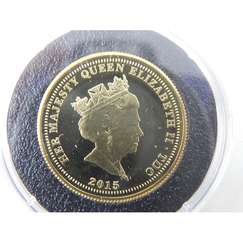 58 - Tristan da Cunha 2015 Double Crown struck in 9ct gold weight 4g