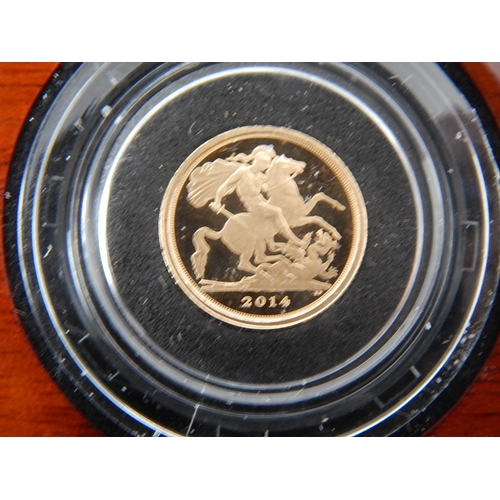 61 - 2014 Gold Proof Sovereign, Half Sovereign and Quarter Sovereign practically as struck in original bo... 