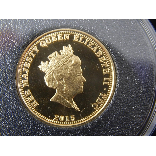 62 - Tristan da Cunha £1 2017 weight 8g struck in 22ct Gold