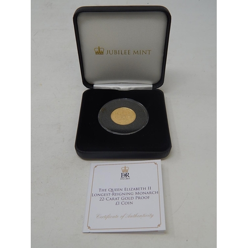 62 - Tristan da Cunha £1 2017 weight 8g struck in 22ct Gold