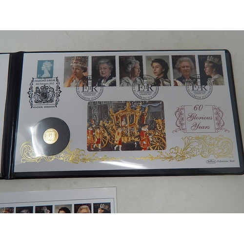 66 - 2012 Benham Jubilee 60 Glorious Years small gold coin cover