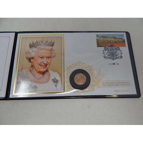 67 - 2016 Gold Sovereign on Benham Cover