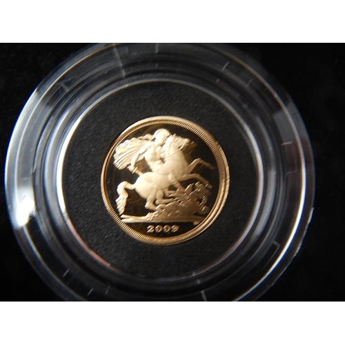 69 - 2009 Proof Quarter Sovereign cased practically as struck