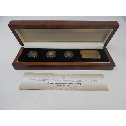 74 - Tristan da Cunha  3 x 2011 24ct coins