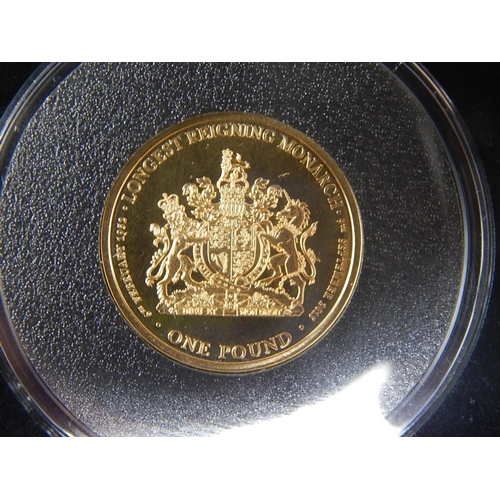 81 - Tristan da Cunha Gold Proof £1, £2 Total Gold weight 64g 22ct about as struck