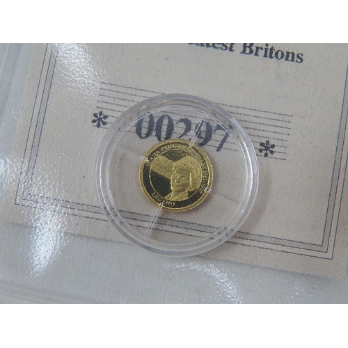 85 - A collection of 7 x miniature Gold coins, as struck with COAs