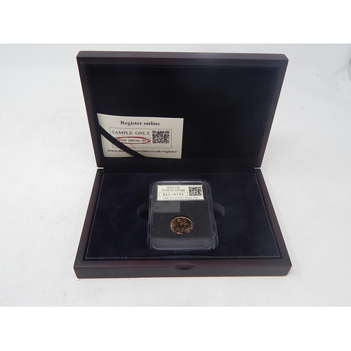 86 - 2012 Gold Sovereign about Brilliant Uncirculated in Tower Hill capsule