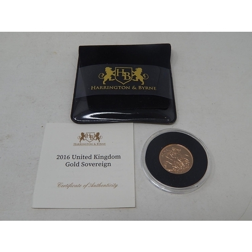 59 - 2016 Gold Sovereign about Brilliant Uncirculated