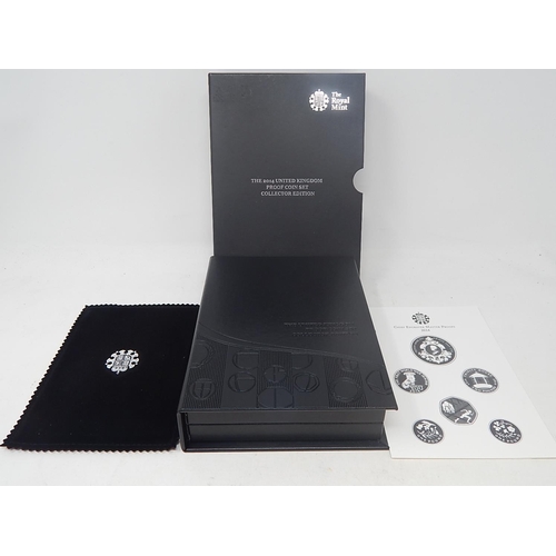 101 - 2014 UK Proof Coin Set Collector Edition (2 sets) practically as struck in original box with COA