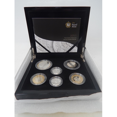 91 - 2011 Silver Proof Celebration Set practically as struck in original box with COA