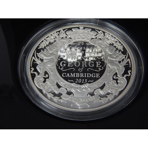 108 - 2013 Christening of Prince George .999 Silver £20 weight 156g practically as struck in original box ... 