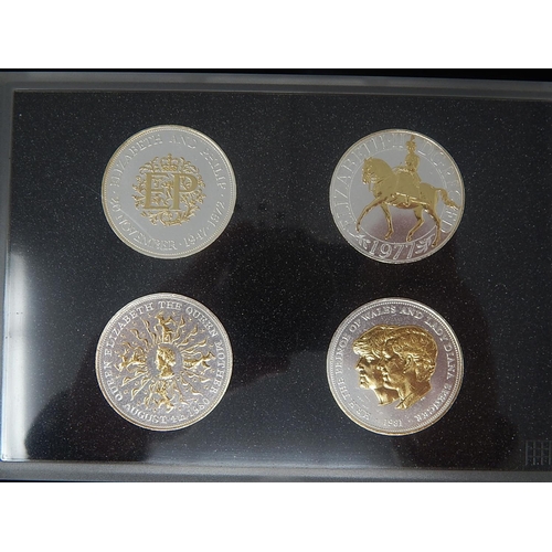 132 - QEII Traditional Gold Plated coin set 2013