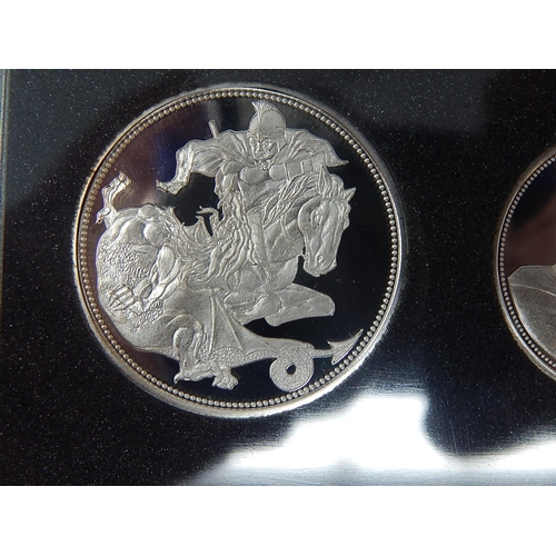 136 - 2013 George and Dragon Silver Hallmark Set