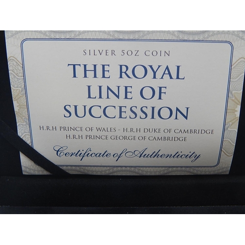 137 - Royal Line of succession 5 ounce silver coin