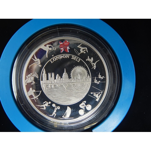 146 - 2012 Olympics £5 Piedfort practically as struck in original box with COA