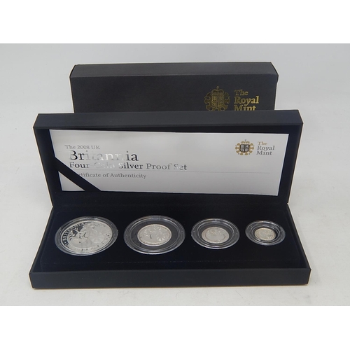 150 - 2008 Silver Britannia Set practically as struck in original box with COA