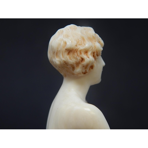 100 - Ferdinand Preiss (German, 1882-1943) Art Deco carved ivory figure depicting a young naked female on ... 