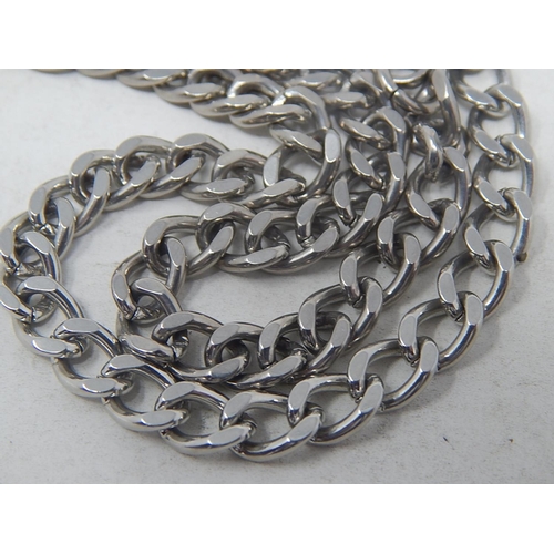 12 - Silver Watch Chain & Clips