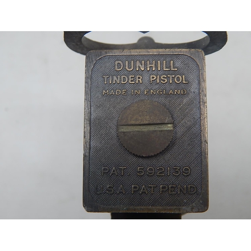 104 - Dunhill Tinder Lighter Formed as a Pistol: Measures 14.5cm