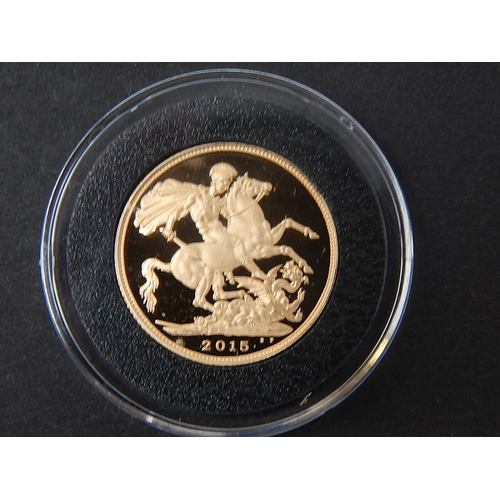 90 - Elizabeth II Proof Sovereign 2015, practically as struck