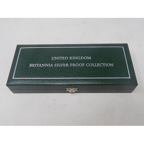 162 - 2005 Silver Britannia Set practically as struck in original box with COA