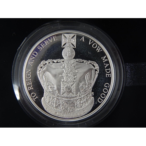 172 - 2013 Piedfort Silver £5 coin practically as struck in original box with COA