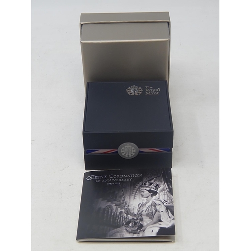 172 - 2013 Piedfort Silver £5 coin practically as struck in original box with COA