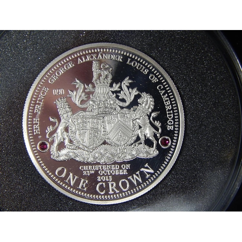 174 - 2013 Prince George Piedfort Crown issued by the Bradford Exchange