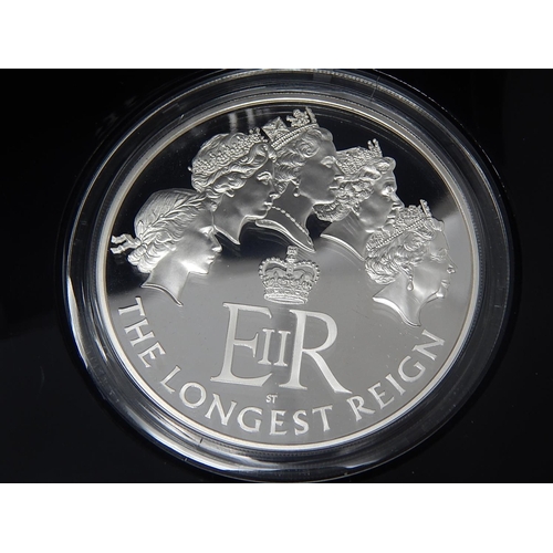 178 - 2015 5 ounce Silver Proof Coin; 2015 £5 coin and 2015 £5 Piedfort coin