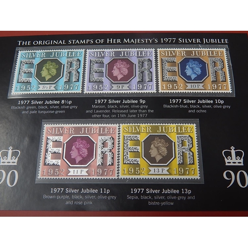 185 - HM 90 Glorious Years coin and stamp set