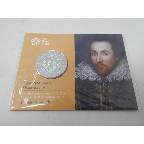 214 - 2012  Piedfort £5 coin; 2016 Shakespeare £50 and 2016 Welsh £20 coin