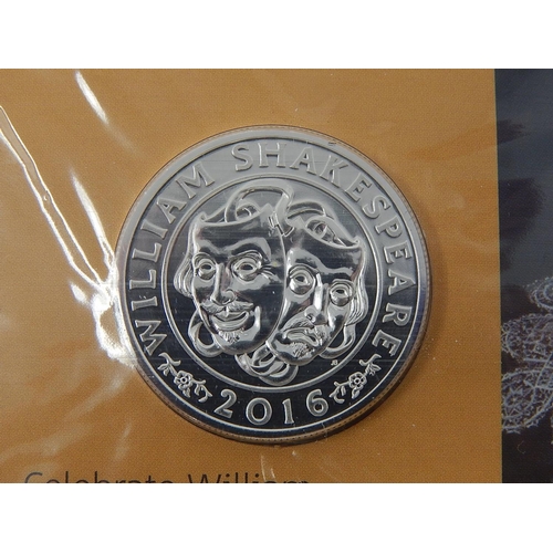 214 - 2012  Piedfort £5 coin; 2016 Shakespeare £50 and 2016 Welsh £20 coin