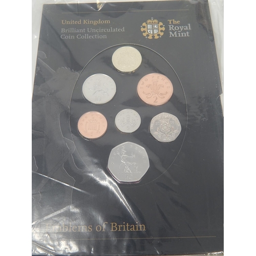 223 - Emblems of Britain; Royal Shield of Arms 2010 and 2013 Uncirculated Sets