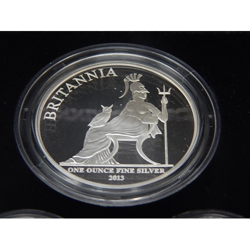 227 - 2013 Britannia Silver Proof Set practically as struck in original box with COA