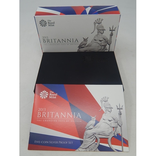 227 - 2013 Britannia Silver Proof Set practically as struck in original box with COA