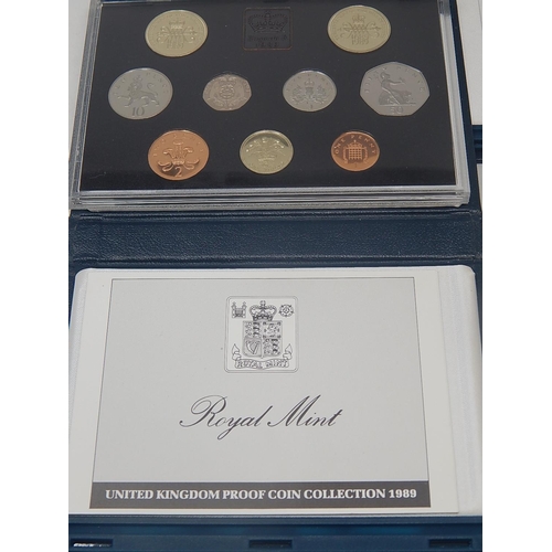 233 - 1973 FFE 50p; 1989 Proof Set; 1995 Proof Set; 2011 and 2012 Brilliant Uncirculated Sets and 2008 £2 ... 