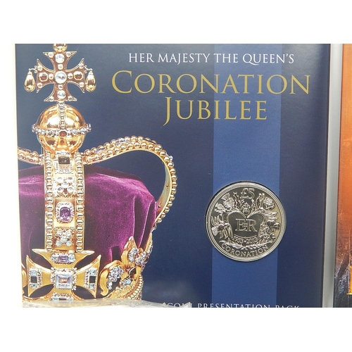 236 - 2013 Coronation pack; New Zealand Lord of the Rings $1; Trafalgar 2005 2 x Crown Commemorative Set; ... 