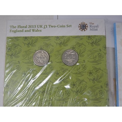 241 - Cook Islands 2013 large plated coin; 2013 2 x £1 Floral; 2014 1/4oz Silver Britannia; Beatrix Potter... 