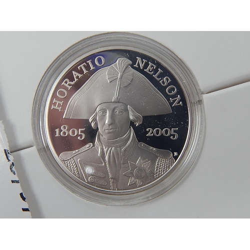 243 - 2006 Brunel 2 x £2 Proof Silver; 2005 Nelson Proof Siver Crown; Jersey D-Day Silver Crown; 2002 Bril... 