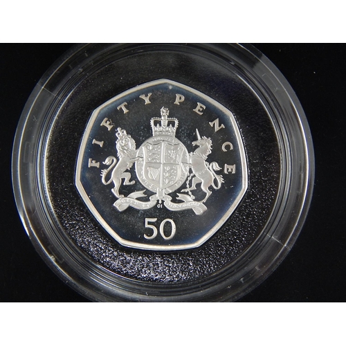 244 - 2013 Christopher Ironside 50 Pence Piedfort; 2017 Saphire Jubilee Piedfort Crown