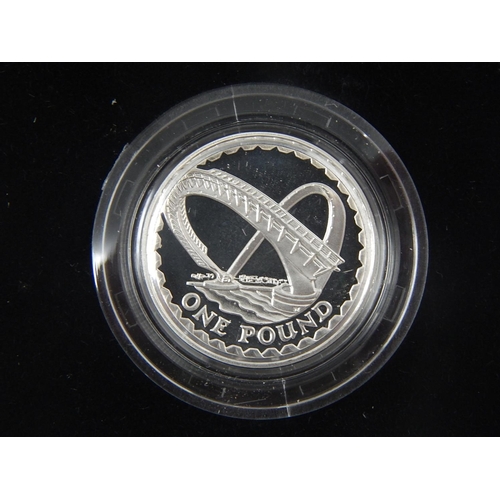 247 - 2007 Silver Proof Pound collection practically as struck in original cases of issue with COA