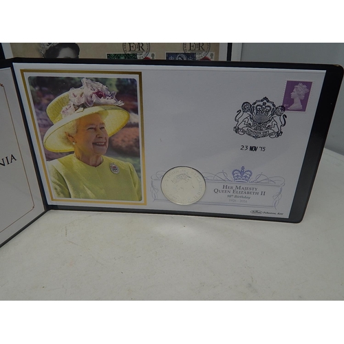 248 - London Mint first ever 88mm Royal baby commemorative; 2016 Silver Britannia PNC and a 2013 Silver PN... 