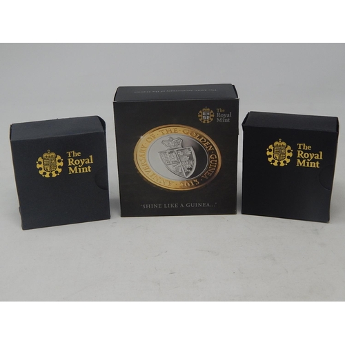 256 - 2013 £2 Silver Proof; 2010 Silver Proof Pound and a 2010 Piedfort Silver Pound