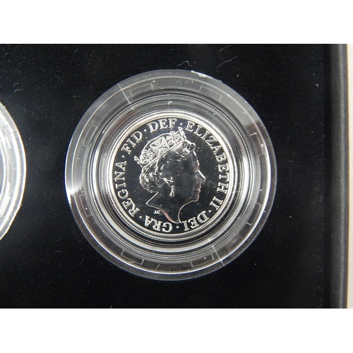 262 - 2001 Silver Proof Crown; The Windsor Silver 6d Set; 2016 Remembrance Day £5 ord and Piedfort practic... 