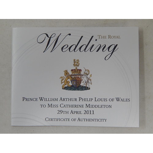 269 - 2011 Royal Wedding Gold Plated Silver Proof £5 coin