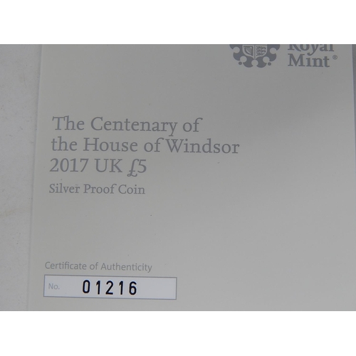 272 - 2017 £5 Silver Pair both practically as struck in original cases of issue with COA